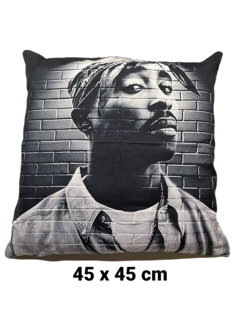 Allernieuwste.nl® Kussenhoes Tupac (2Pac) - 45 x 45 cm