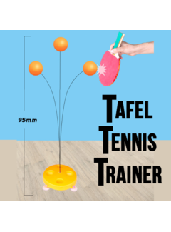 Allernieuwste.nl® Tafel Tennis Trainer voor Kinderen - 2 Houten Batjes en 3 Ballen