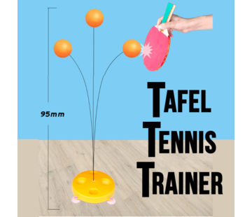 Allernieuwste.nl® Tafel Tennis Trainer voor Kinderen - 2 Houten Batjes en 3 Ballen