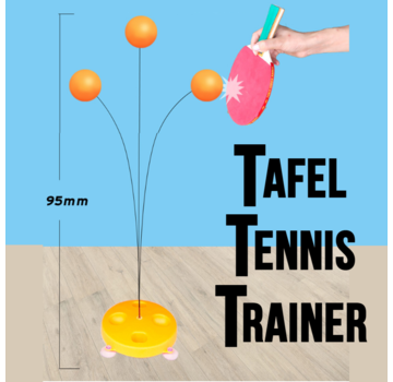Allernieuwste.nl® Tafel Tennis Trainer voor Kinderen - 2 Houten Batjes en 3 Ballen