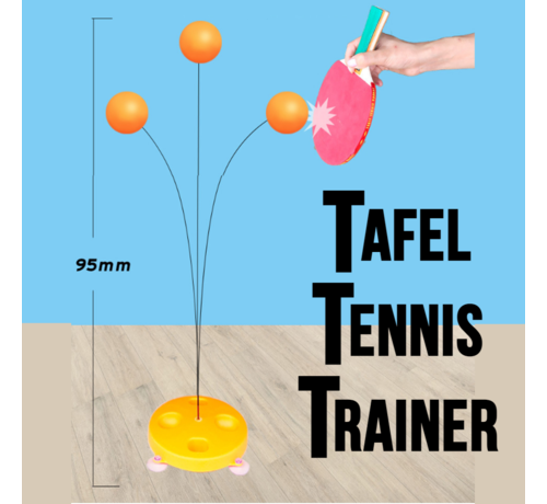 Allernieuwste.nl® Allernieuwste.nl® Tafel Tennis Trainer voor Kinderen - Tafeltennis Spel - 2 Houten Batjes en 3 Ballen - Aktief Spelletje