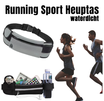 LaGloss® Running Sport Heuptas voor Mannen en Vrouwen - 70 cm - GRIJS