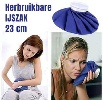 Allernieuwste.nl® IJszak Herbruikbaar voor Warme en Koude Therapie - Maat M - 23 cm - Blauw