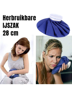 Allernieuwste.nl® IJszak Herbruikbaar voor Warme en Koude Therapie - Maat L - 28 cm - Blauw