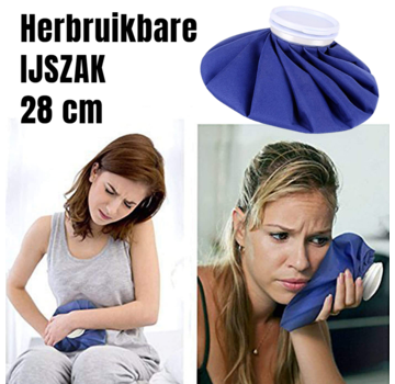 Allernieuwste.nl® IJszak Herbruikbaar voor Warme en Koude Therapie - Maat L - 28 cm - Blauw