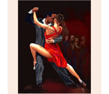 Allernieuwste.nl® Canvas Schilderij Tango Dansers met Passie - 60 x 80 cm