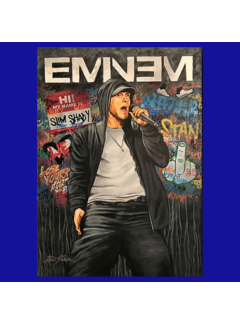 Allernieuwste.nl® Canvas Schilderij Rapper Eminem - 60 x 90 cm