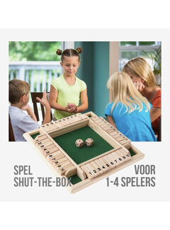 Allernieuwste.nl® Shut the box - Dobbelspel - 1 - 4 spelers