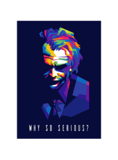 Allernieuwste.nl® Canvas Schilderij Joker WHY SO SERIOUS - 50 x 70 cm