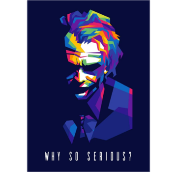 Allernieuwste.nl® Canvas Schilderij Joker WHY SO SERIOUS - 50 x 70 cm