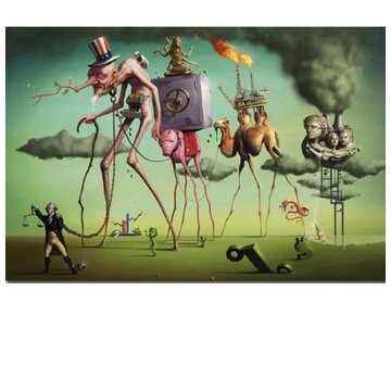 Allernieuwste.nl® Canvas Schilderij Salvador Dali Surrealistisch - 60 x 90 cm