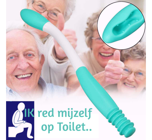 Allernieuwste.nl® Allernieuwste.nl® Toilet Hulp - WC-papier hulpmiddel - Intieme reiniger - Comforthulpmiddel -  lengte 38 cm