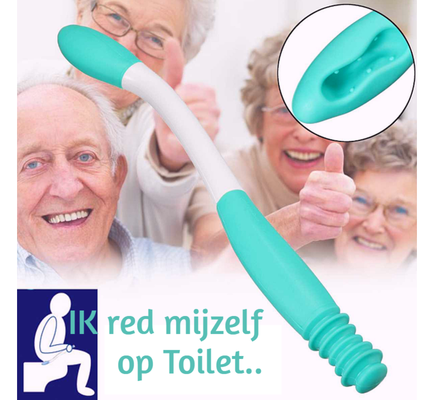 Allernieuwste.nl® Toilet Hulp - WC-papier hulpmiddel - Intieme reiniger - Comforthulpmiddel -  lengte 38 cm