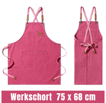 Allernieuwste.nl® Roze werkschort  / gereedschapsschort voor Vrouwen - 75 x 68 cm