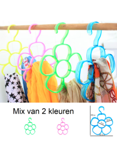 Allernieuwste.nl® 4 STUKS Sjaal Stropdas Hanger - Mix kleuren - 26 x 18.5 cm