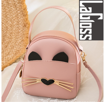 LaGloss® Roze Katten Rugzakje - 17x14x5 cm