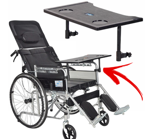 Allernieuwste.nl® Allernieuwste.nl® Rolstoeltafel - Eettafel voor rolstoel - ABS Invalidenwagen Opzet Tafel - Zwart 30 x 52 cm