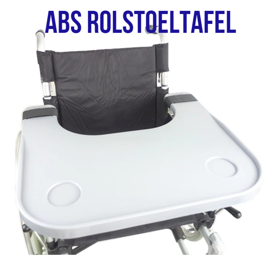 Allernieuwste.nl® Rolstoeltafel - Eettafel voor rolstoel - ABS Invalidenwagen Opzet Tafel - Grijs 58x52cm