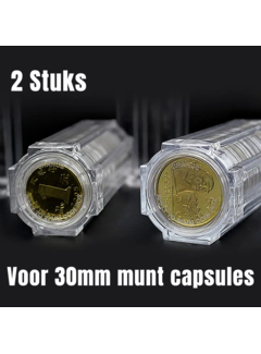 Allernieuwste.nl® 2 STUKS Acryl Opbergcontainer voor 30 mm Capsules - 58 mm hoog