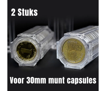 Allernieuwste.nl® 2 STUKS Acryl Opbergcontainer voor 30 mm Capsules - 58 mm hoog