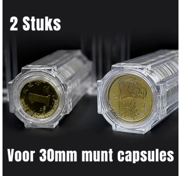 Allernieuwste.nl® 2 STUKS Acryl Opbergcontainer voor 30 mm Capsules - 58 mm hoog