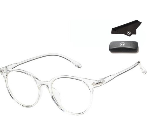 Allernieuwste.nl® Allernieuwste.nl® Grote Dames Computerbril voor alle Beeldschermen met Anti Blauw Licht Glazen - Stralingsbescherming - Beeldschermbril - Kantoorbril - Transparant