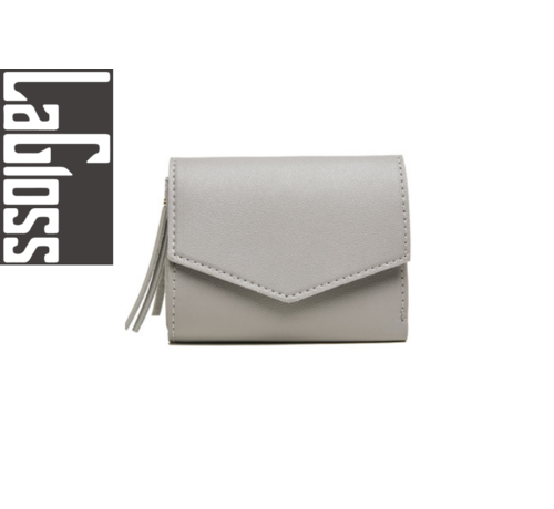 LaGloss® LaGloss® Vrouwelijke Luxe Grijze portemonnee - Imitatie leer - 11.5 x 9 cm - Grijs - elegant tijdloos - casual - formeel - dames - portemonnee - wallet