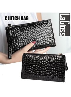 LaGloss® 2st Modische Mobiele Telefoon / Portemonnee Clutch van Imitatie Krokodil 19x11x2 cm