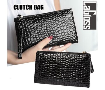 LaGloss® 2st Modische Mobiele Telefoon / Portemonnee Clutch  van Imitatie Krokodil 19x11x2 cm
