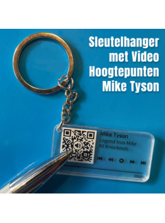 Allernieuwste.nl® QR Sleutelhanger Boksen Legend MIKE TYSON *