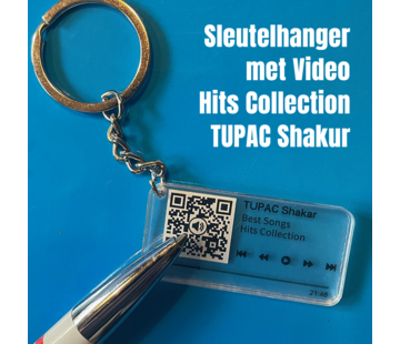 Allernieuwste.nl® QR Sleutelhanger TUPAC SHAKUR 2PAC *