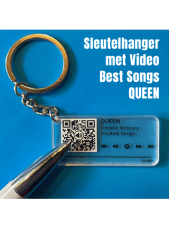 Allernieuwste.nl® QR Sleutelhanger Rockband QUEEN *