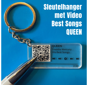 Allernieuwste.nl® QR Sleutelhanger Rockband QUEEN *