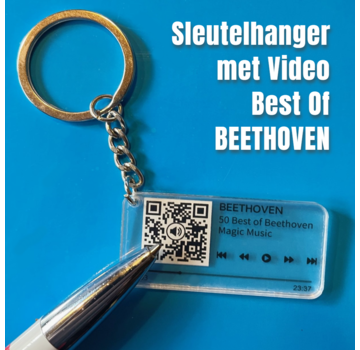 Allernieuwste.nl® QR Sleutelhanger BEETHOVEN*