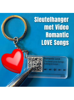 Allernieuwste.nl® QR Sleutelhanger Romantic Love *