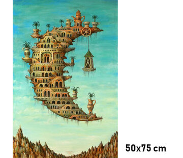 Allernieuwste.nl® Canvas Schilderij Salvador Dali Living on the Moon - 50 x75 cm