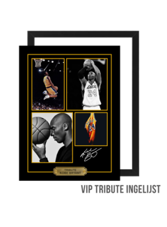 Allernieuwste.nl® Canvas Schilderij VIP Tribute Prof Basketballer Kobe Bryant - INGELIJST - 30 x 40 cm