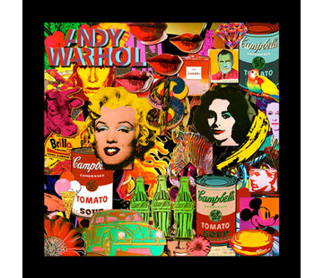 Allernieuwste.nl® Canvas Schilderij Andy Warhol Compilatie - 60 x 60 cm