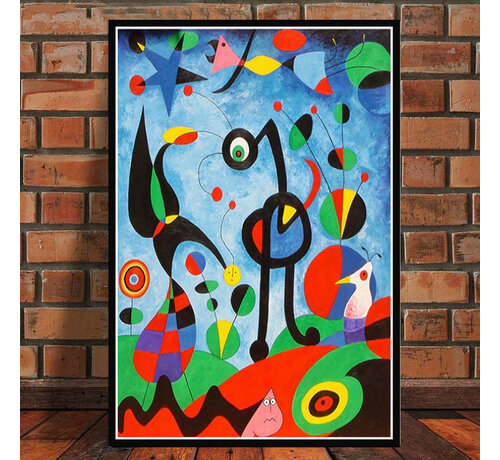 Allernieuwste.nl® Allernieuwste.nl® Canvas Schilderij * Joan Miro The Garden 1925 * - Modern Abstract - kleur - 70 x 100 cm