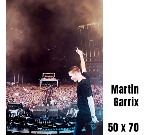 Allernieuwste.nl® Allernieuwste.nl® Canvas Schilderij DJ Martin Garrix - diskjockey en muziekproducent - 50 x 70 Kleur