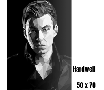 Allernieuwste.nl® Canvas Schilderij DJ Hardwell - 50 x 70 cm