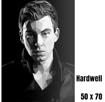 Allernieuwste.nl® Canvas Schilderij DJ Hardwell - 50 x 70 cm