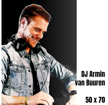 Allernieuwste.nl® Canvas Schilderij DJ Armin van Buuren - 50 x 70 cm
