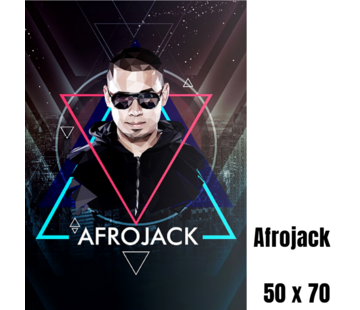 Allernieuwste.nl® Canvas Schilderij DJ Afrojack - 50 x 70 cm