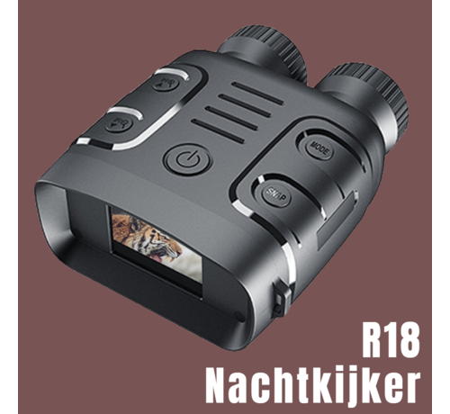 Allernieuwste.nl® Allernieuwste.nl® R18 Digitale Nachtkijker Verrekijker met Infrarood Nachtzicht Incl 32 GB TF SD Kaart - 1080P 300m  - Voor Dag en Nacht
