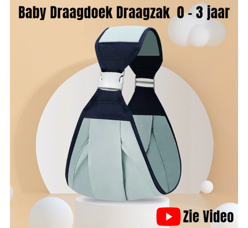 Allernieuwste.nl® Allernieuwste.nl® Baby Draagzak Draagdoek Babydrager MINTGROEN - 0 to 3 jaar - Ergonomische Veilige Buikdrager Baby Drager Babydraagzak - Mintgroen