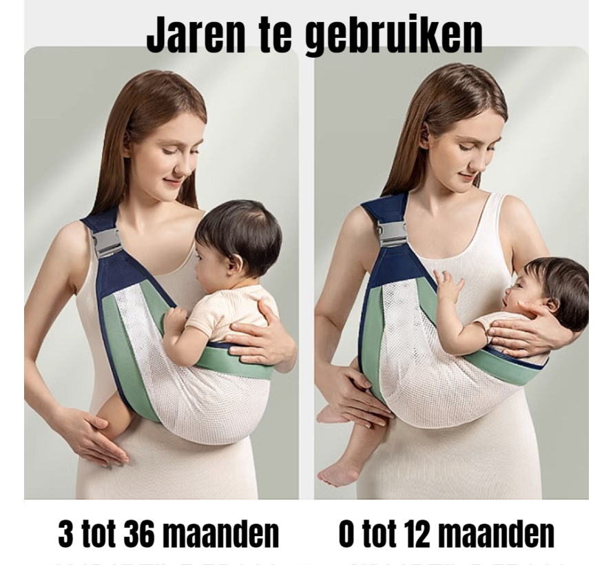 Allernieuwste.nl® Baby Draagzak Draagdoek Babydrager ROSE - 0 to 3 jaar - Ergonomische Veilige Buikdrager Baby Drager Babydraagzak - Rose