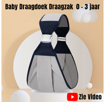 Allernieuwste.nl® Baby Draagzak Draagdoek Grijs