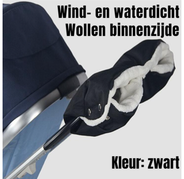 Allernieuwste.nl® Kinderwagen Handschoenen - 2-in-1 - kleur Zwart