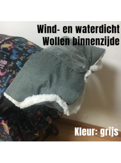 Allernieuwste.nl® Kinderwagen Handschoenen - 2-in-1 - kleur Grijs